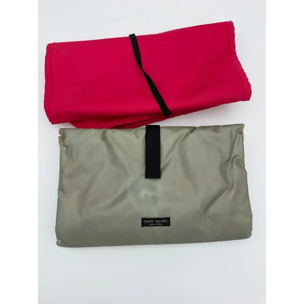 Kate Spade Stevie diaper bag red leaf design